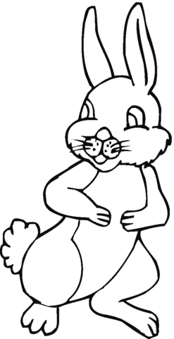 Cartoon Hare Coloring Page